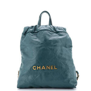 Chanel Medium 22 Chain Backpack Quilted Calfskin